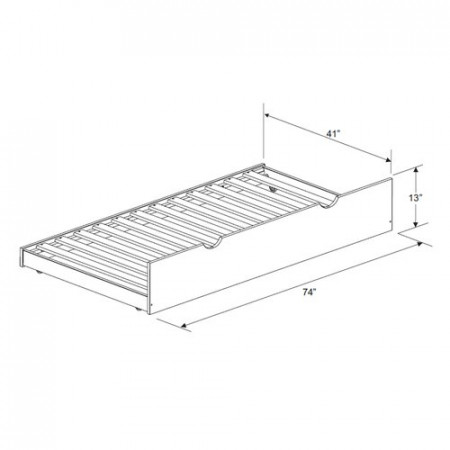 GK033 - White : Giường Kéo Phụ Sát Đất - Gầm Giường